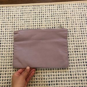Baggu Lavender Leather Clutch